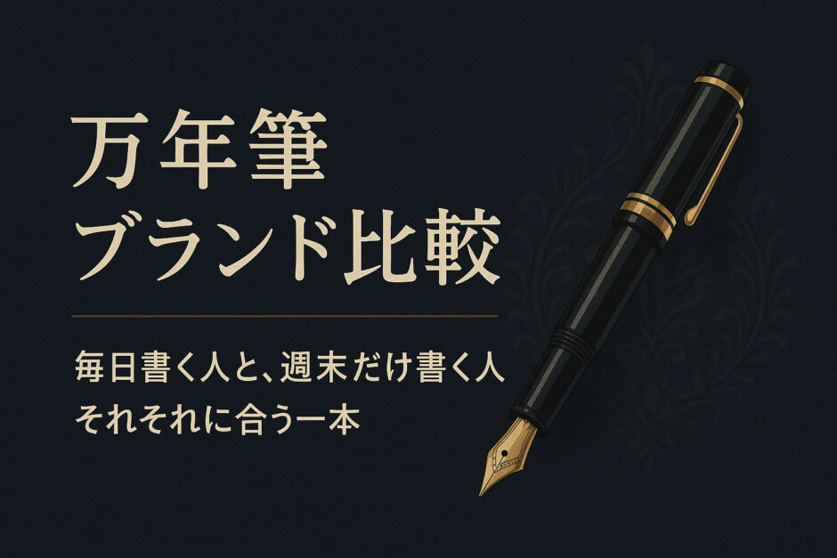 万年筆ブランド比較｜毎日書く人と、週末だけ書く人、それぞれに合う一本