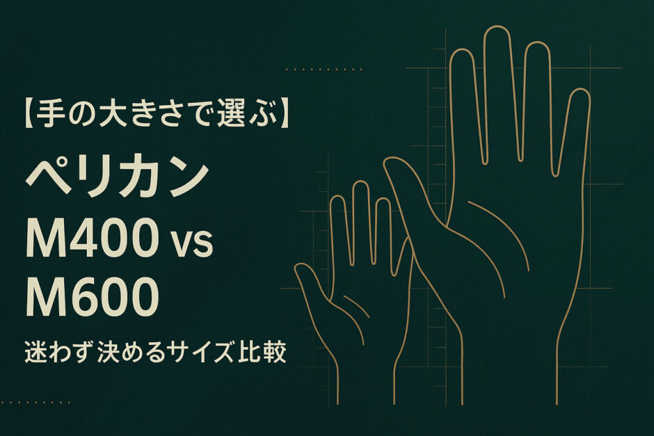 【手の大きさで選ぶ】ペリカン M400 vs M600｜迷わず決めるサイズ比較