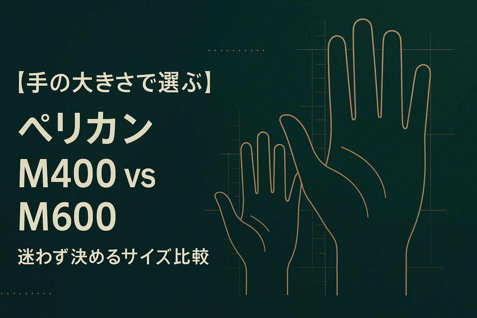 【手の大きさで選ぶ】ペリカン M400 vs M600｜迷わず決めるサイズ比較