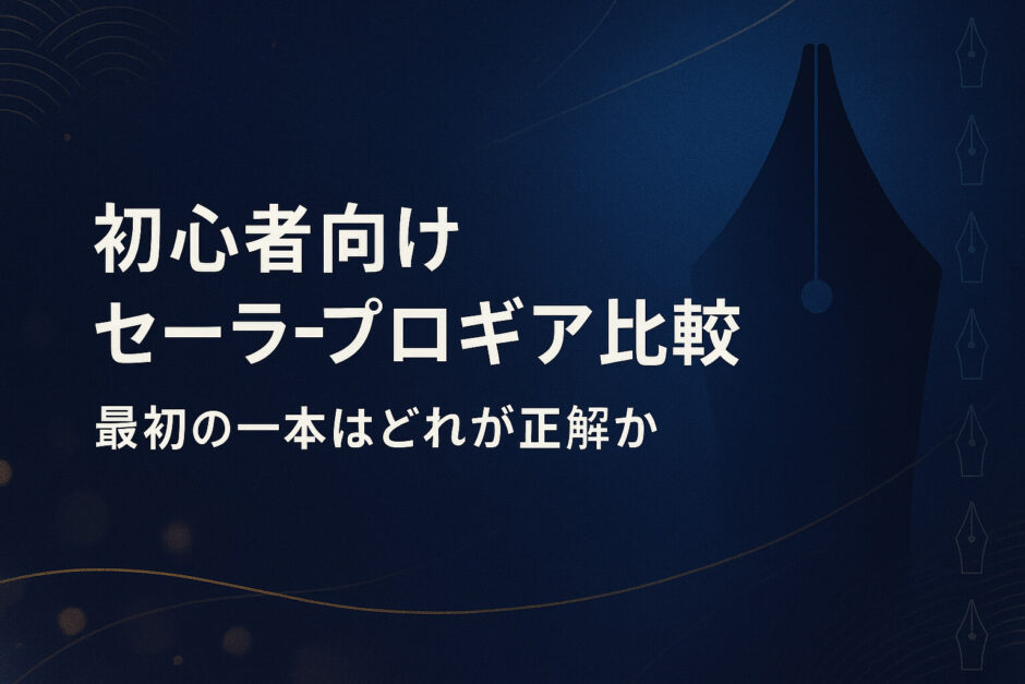 初心者向け セーラープロギア比較｜最初の一本はどれが正解か