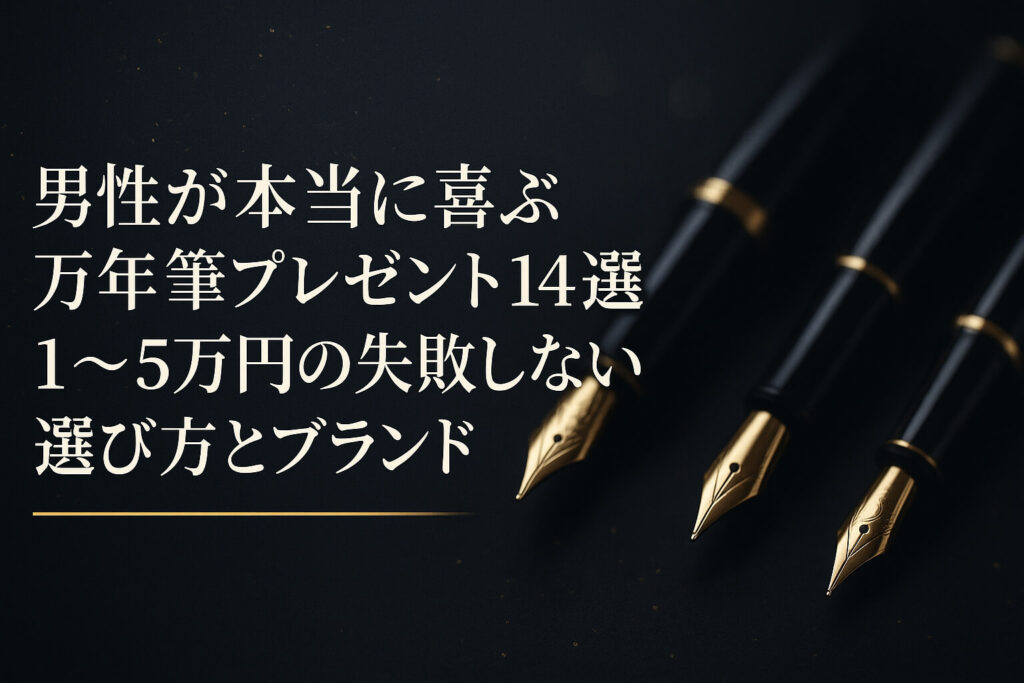 男性が本当に喜ぶ万年筆プレゼント14選｜1〜5万円の失敗しない選び方とブランド