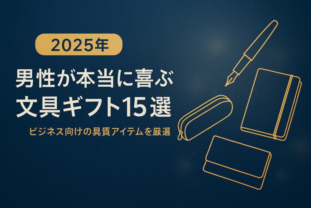 【2025年】男性が本当に喜ぶ文具ギフト15選｜ビジネス向けの上質アイテムを厳選