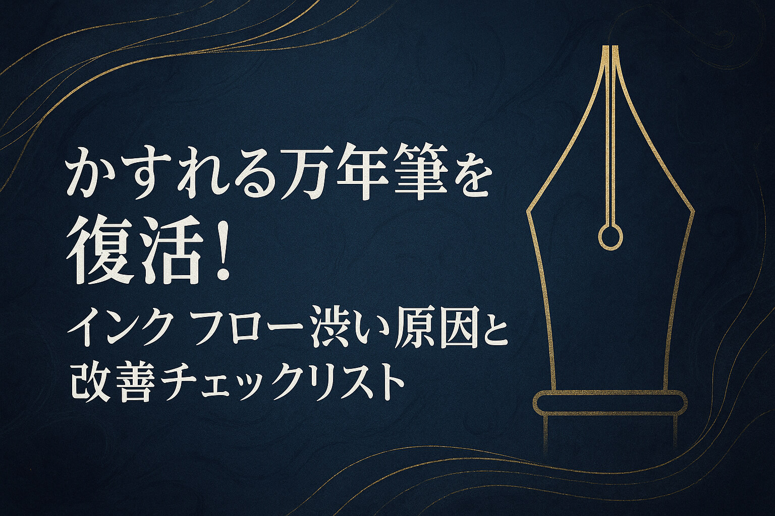 かすれる万年筆を復活!インク フロー渋い原因と改善チェックリスト