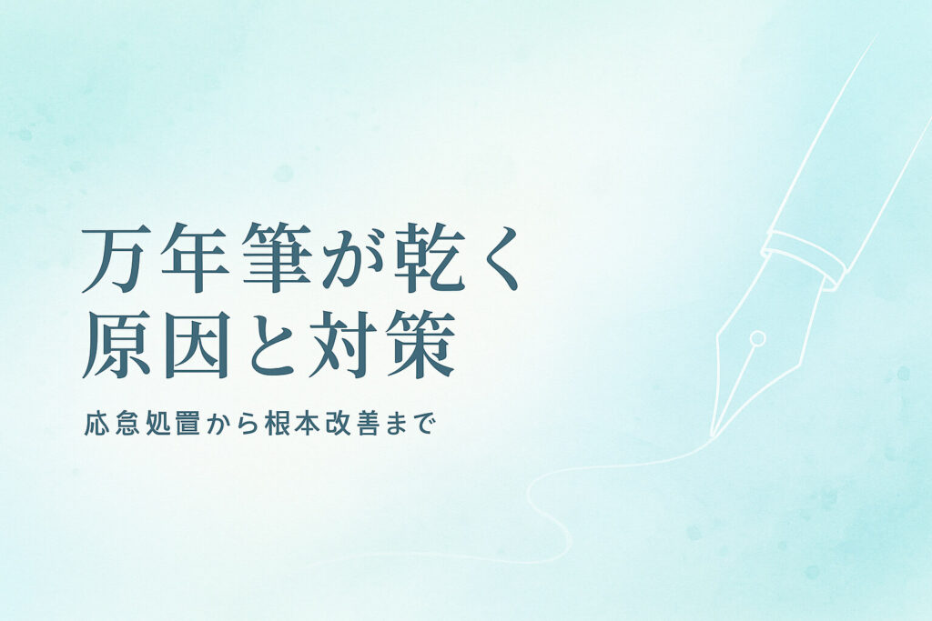 万年筆が乾く原因と対策｜応急処置から根本改善まで