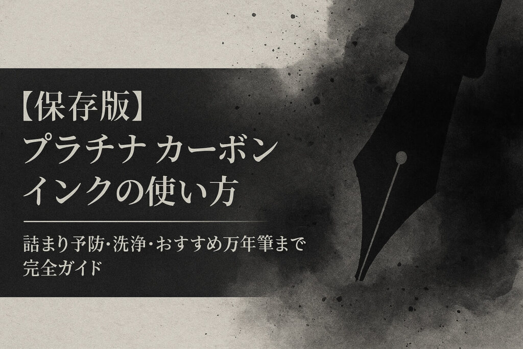 【保存版】プラチナ カーボンインクの使い方｜詰まり予防・洗浄・おすすめ万年筆まで完全ガイド