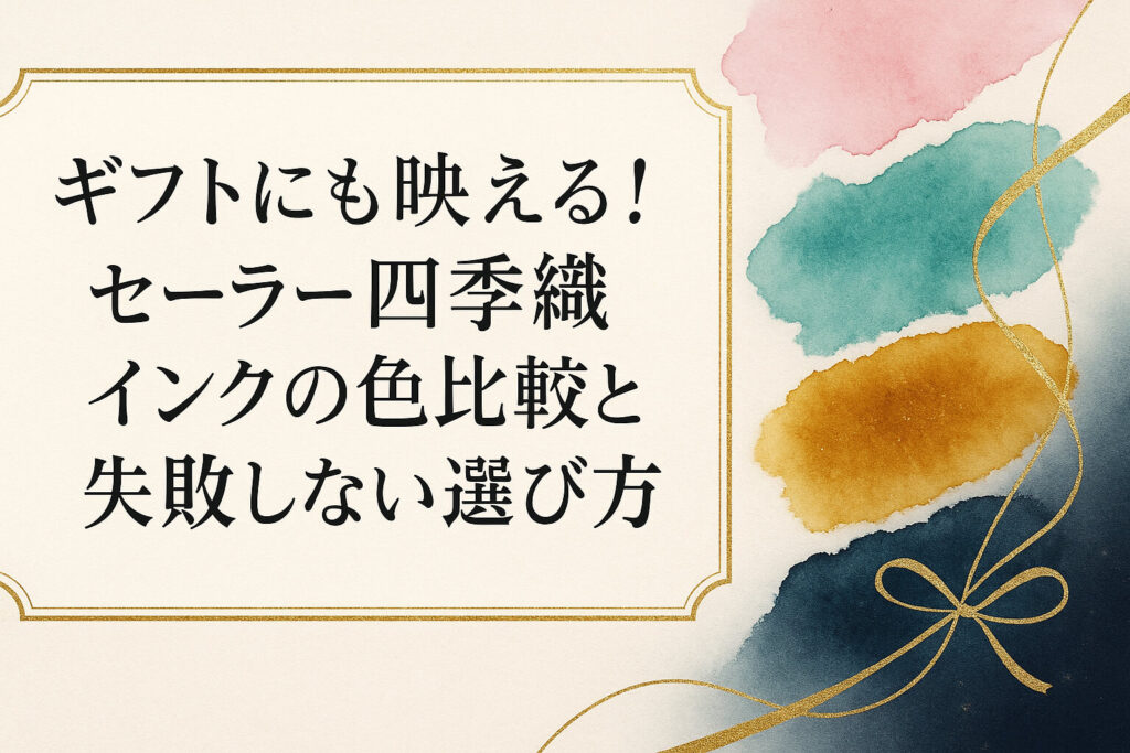 ギフトにも映える！セーラー 四季織 インクの色比較と失敗しない選び方