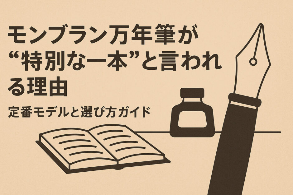 モンブラン万年筆が“特別な一本”と言われる理由｜定番モデルと選び方ガイド